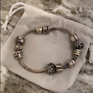 ** SOLD** Authentic Pandora Bracelet with charms